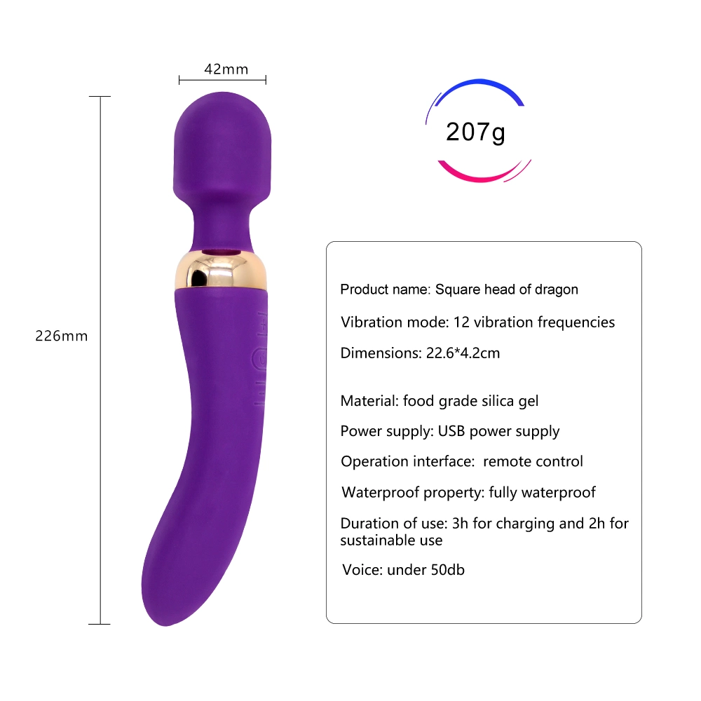 12 Speed Electric Handheld Wand Massager, Silicone Waterproof Double Motor Wand Vibrator Sex Toys for Women Couples