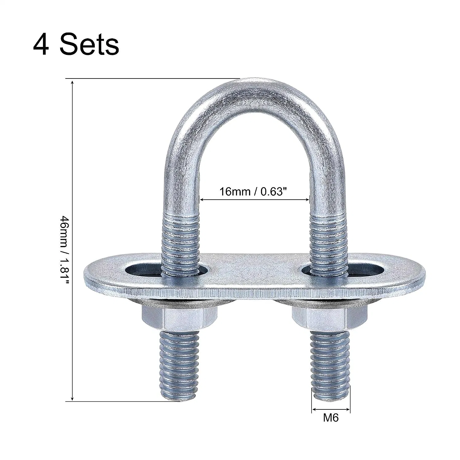 Round U-Boltswith Nut, Plate, Washer