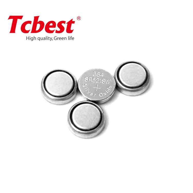 Factory Directly Supplpy CE/RoHS/SGS 1.55V Sr521 379 Silver Oxide Button Cell Battery for Watches/LED Lights