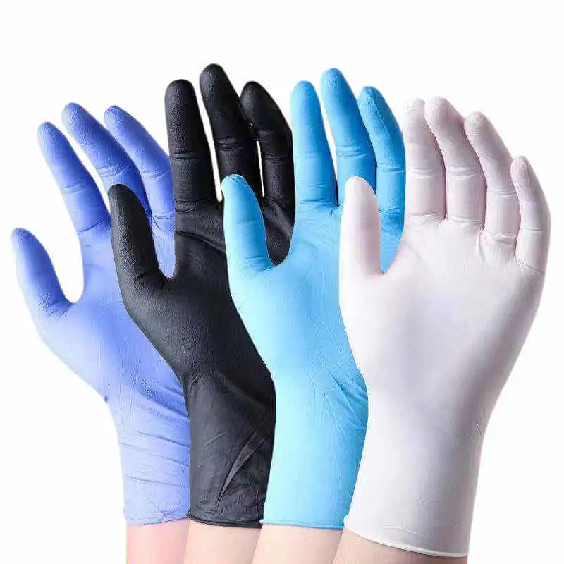 Guantes desechables para examen de vinilo sin polvo de nitrilo de grado médico