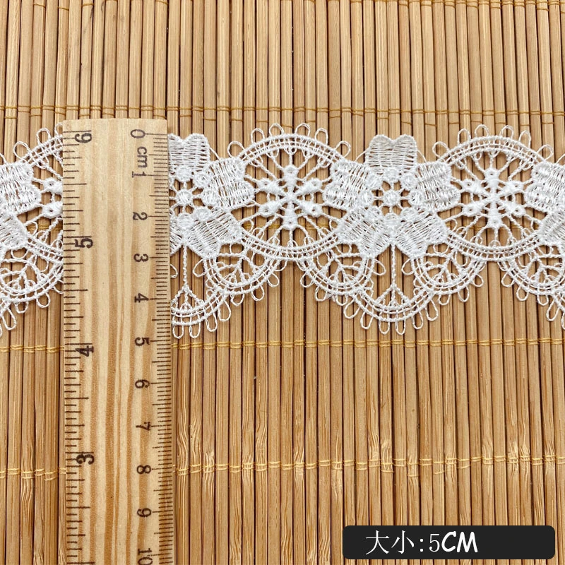 Embroidery Lace Home Pajamas Accessories Hollowed Flowers Polyester Silk Embroidery Accessories