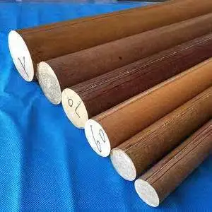 Brown Electrical Insulation Bakelite 8-200mm 3025 Phenolic Cotton Laminated Rod