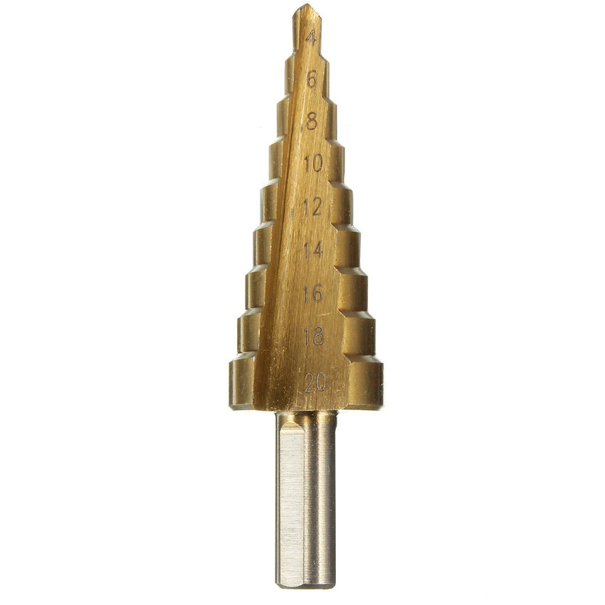 4-12mm HSS Steel Step Cone Drill Titanium Bit