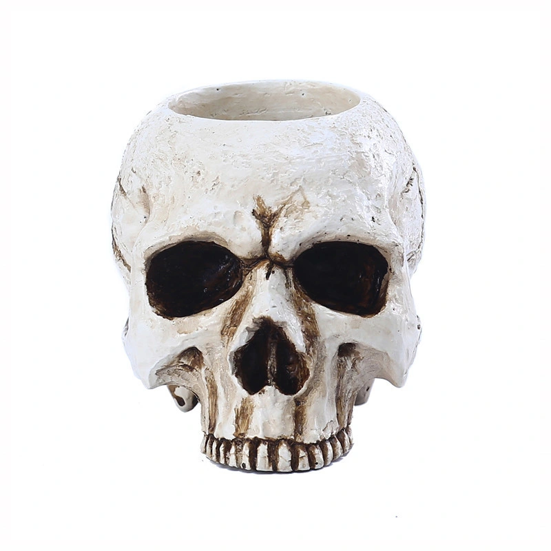 Antique Tearful Skull Candlestick, Home Decoration, Column Candle Base, Tea Light Holder