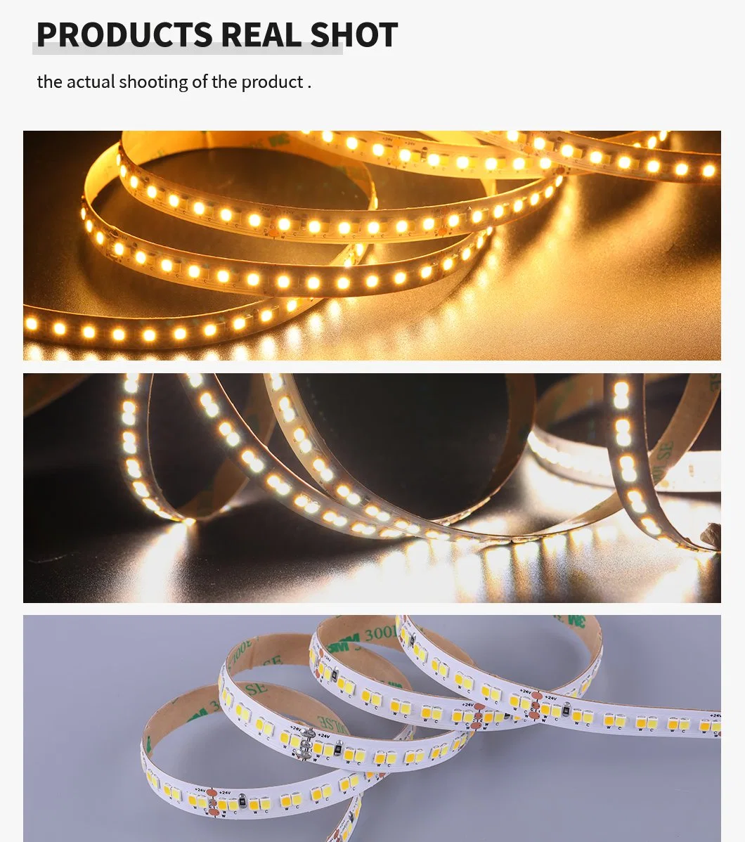 Super Bright CCT Adjustable White Light SMD2835 240LEDs/M LED Flexible Strip