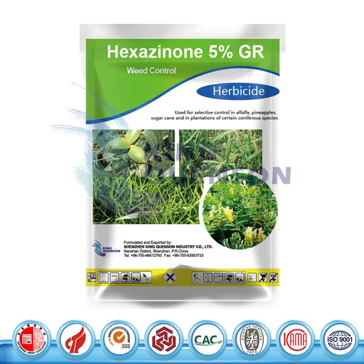 King Quenson pesticida Weedicide hexazinona 98% TC hexazinona 75% WDG Para el control de hierba