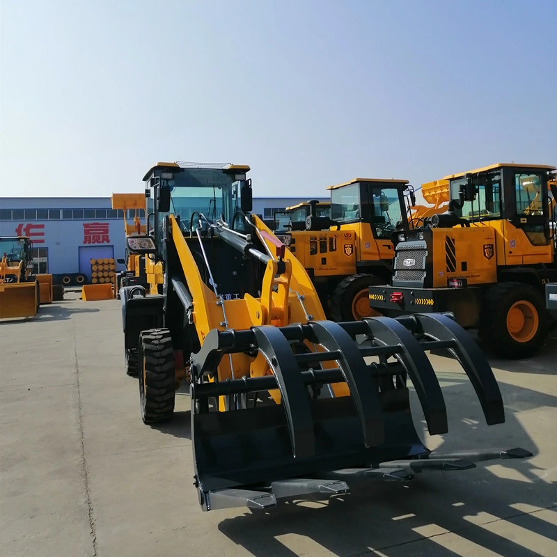 Wheel Loader with Wood Grab Mini Grapple Loader with 1.5 Ton Lift