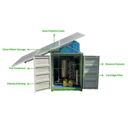 Solar Containerized Sea Water Desalination Plant Swro Mobile Seawater Desalination Machine