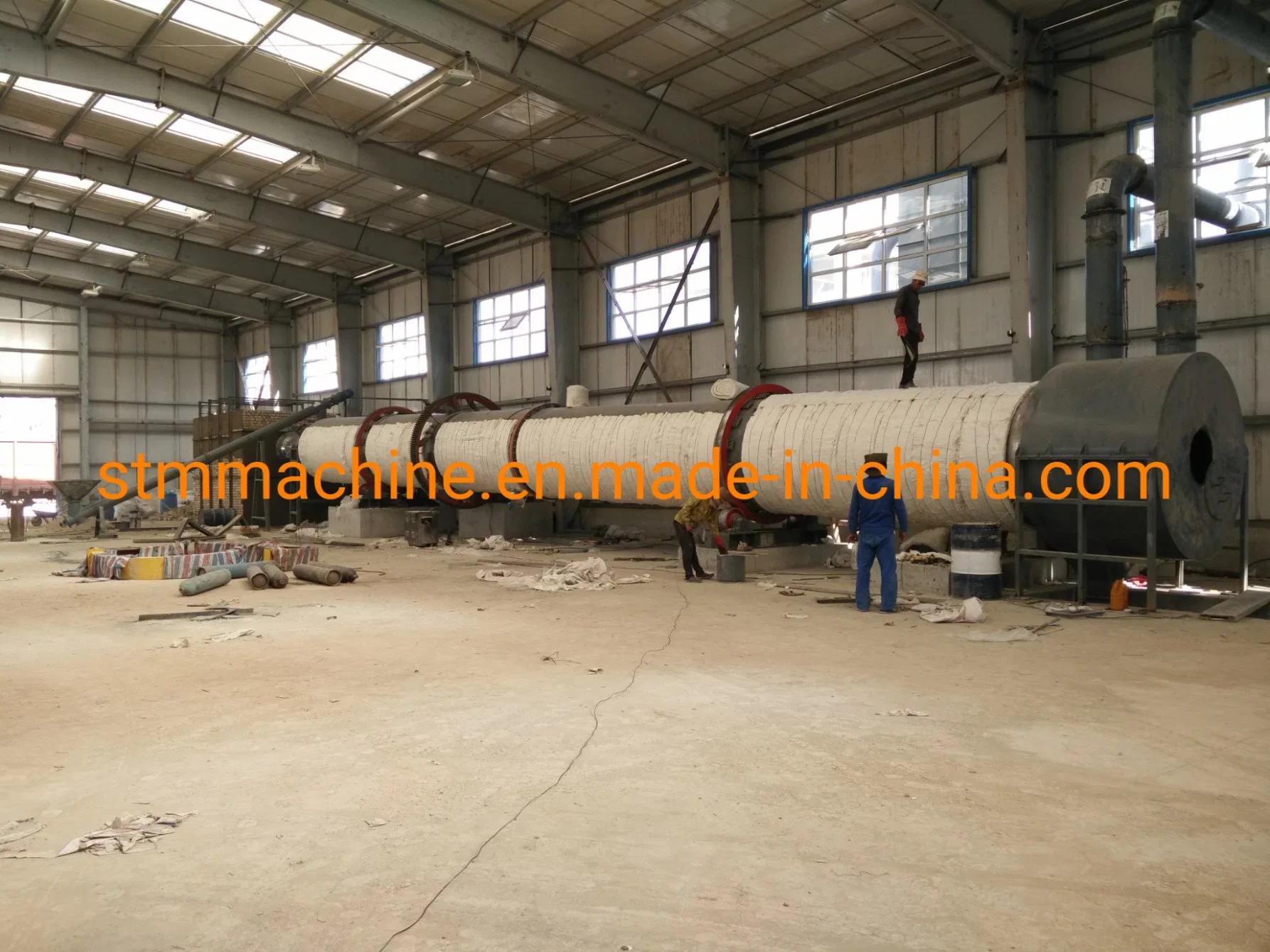 Rotary Type Compact Complete Drying Production Line Triple Pass Three Cylinder Sand Dryer Machinery