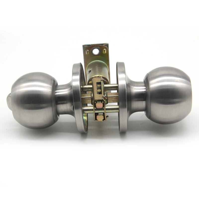 American UL Cerraduara De Embutir PARA La Puerta Brass Stainless Steel Cylindrical Tubular Handle Lever Knob Pomo Lock