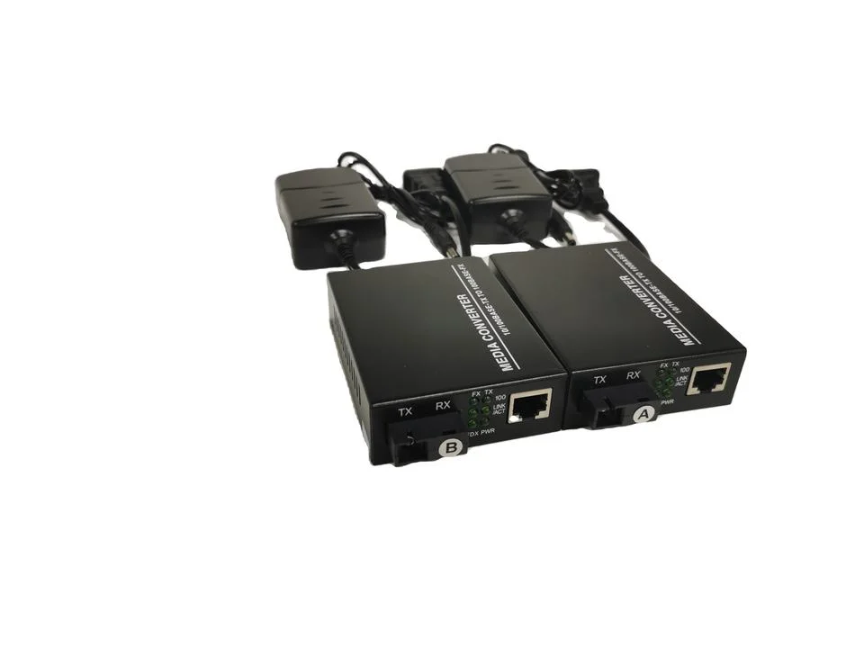 Chinese Professional Manufacturer 10/100/1000m Sm Single Fiber 20km~100km Media Converter