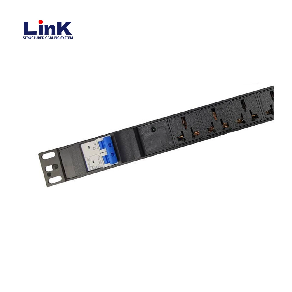 Electric Rack Mount PDU Unit with 8 Outlets Socket Digital Display and Surge Protection