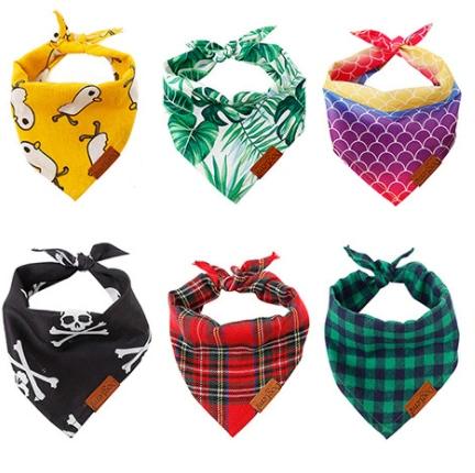 Moda Perro clásico Gato Bib mascotas Bandanas