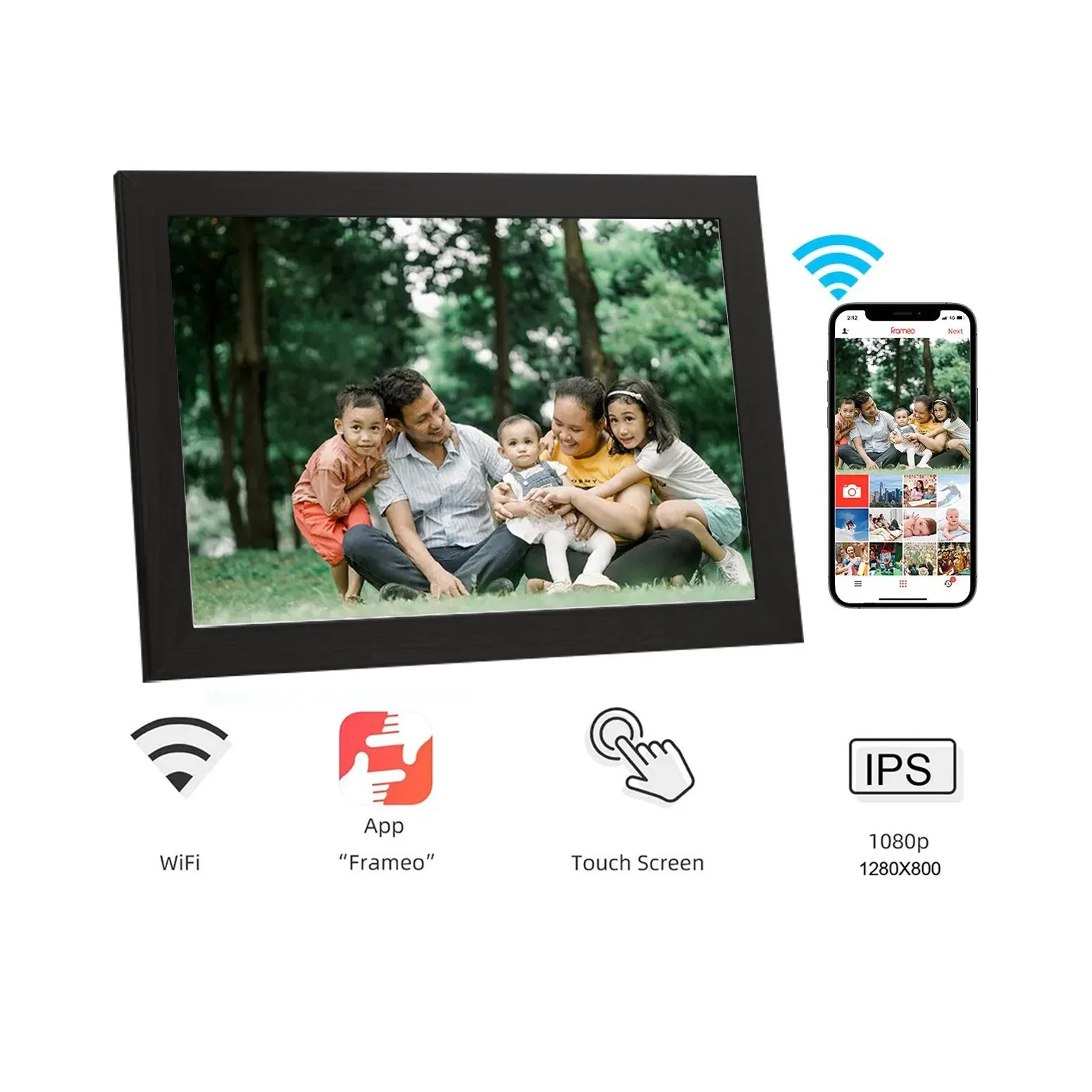 Clear Crystal Video Infinite Objects Frame Photo 1080P Battery Powered LCD 10.1 Inch Digital Art Acrylic Picture Frame