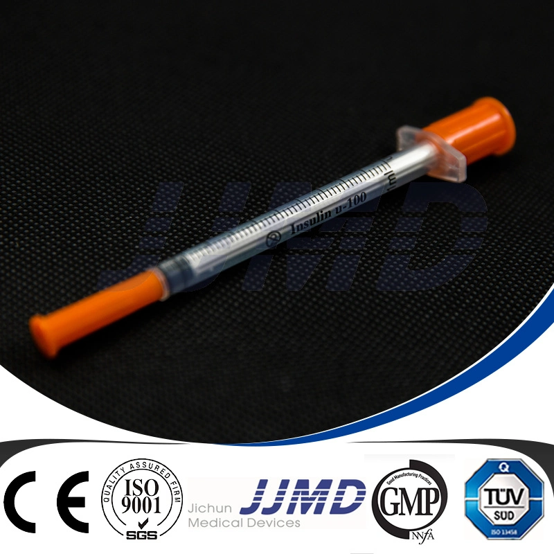 Disposable Medical Colored 0.3ml 31g 32g Needle Insulin Syringe with Fixed Needle