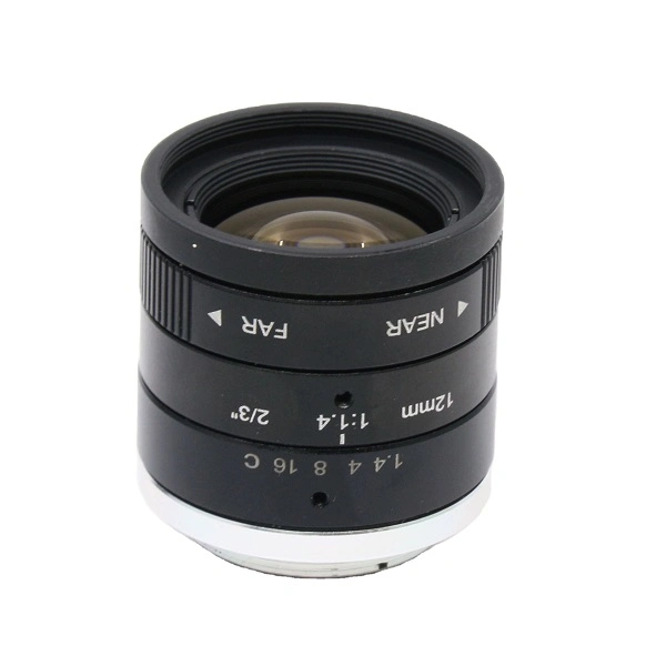 2MP 2/3" 12mm F1.4 Montage C Fa machine Lentille de caméra de vision industrielle