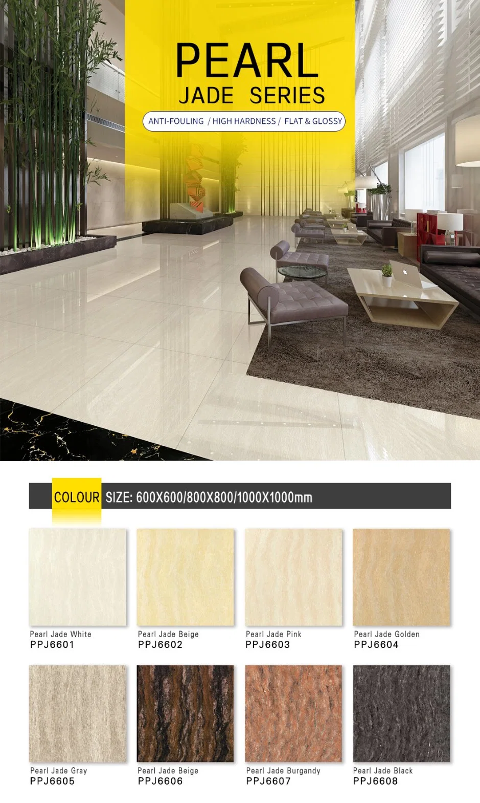 Polished Porcelain Floor Wall Tile Building Material for Home Decoration