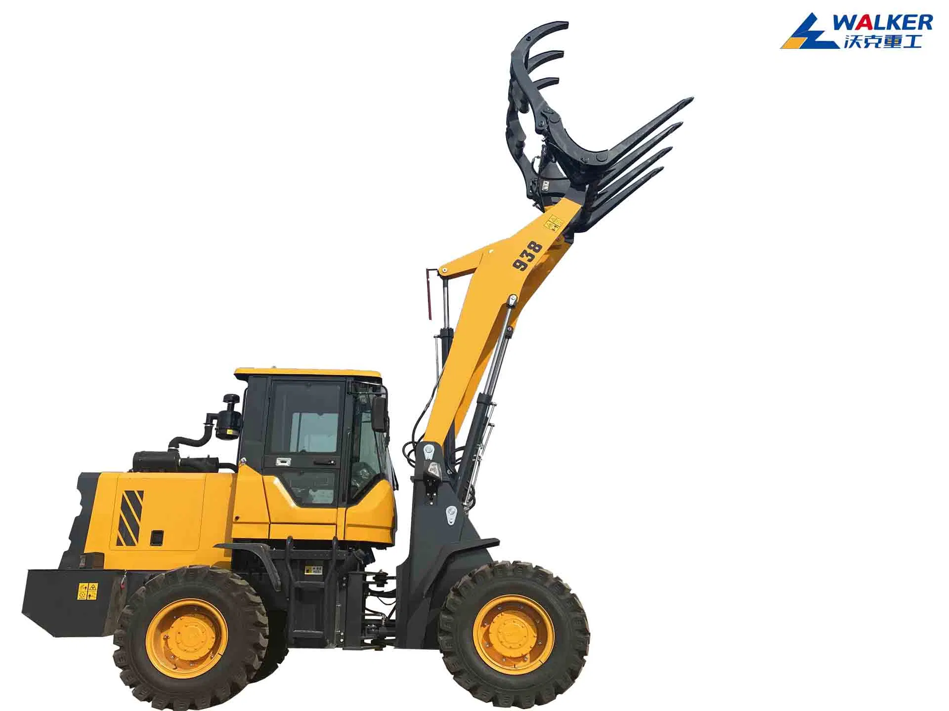 Small Wheel Loader 1/1.5/2 Ton Grass Grabber 360&deg; Rotary Log Grabber Four Wheel Drive Diesel Loader Tree Digger Factory Wholesale Construction Machinery