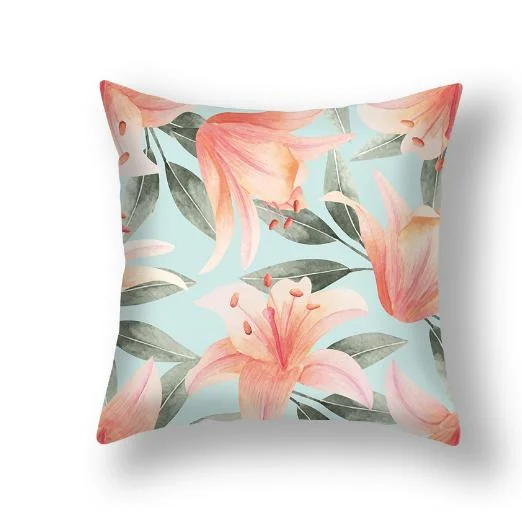 Household Products Flower Pillow Cover Short Plush Cushion