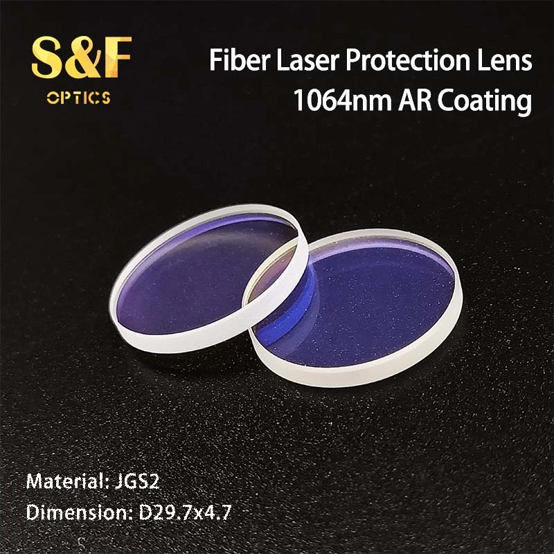 S&F Optical Jgs2 Protective Lens Ar Coated D29.7X4.7mm Protection Windows for Fiber Laser Application