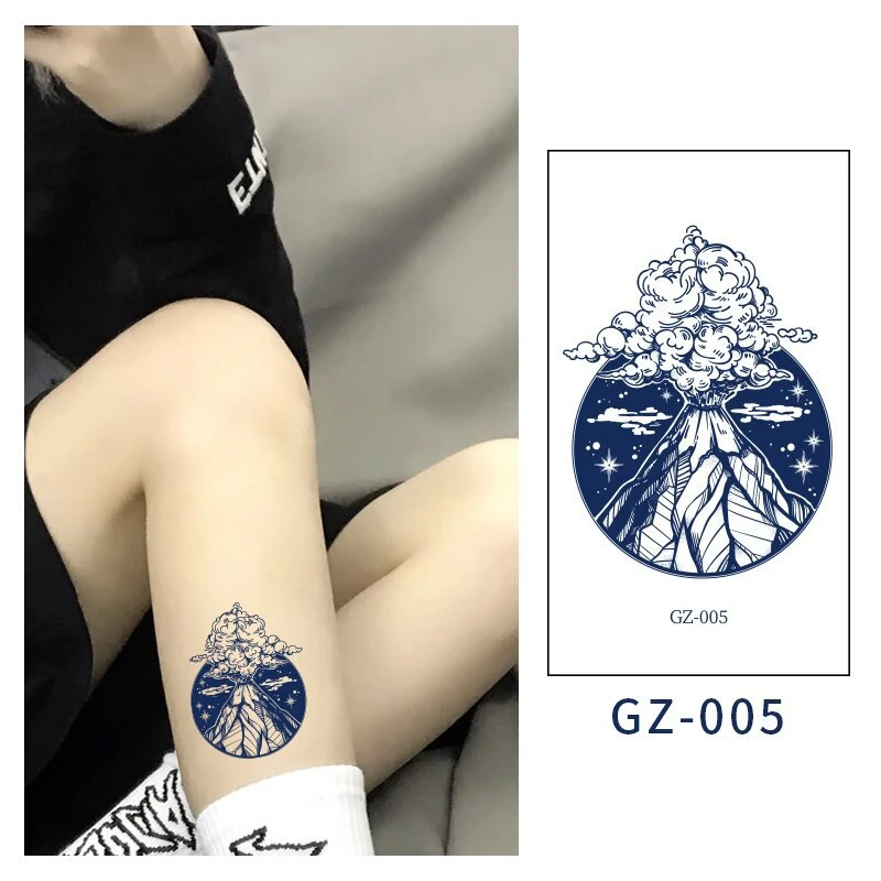 Hot Sale Retro Decorative Matte Waterproof Semi-Permanent Herbal Tattoo Stickers