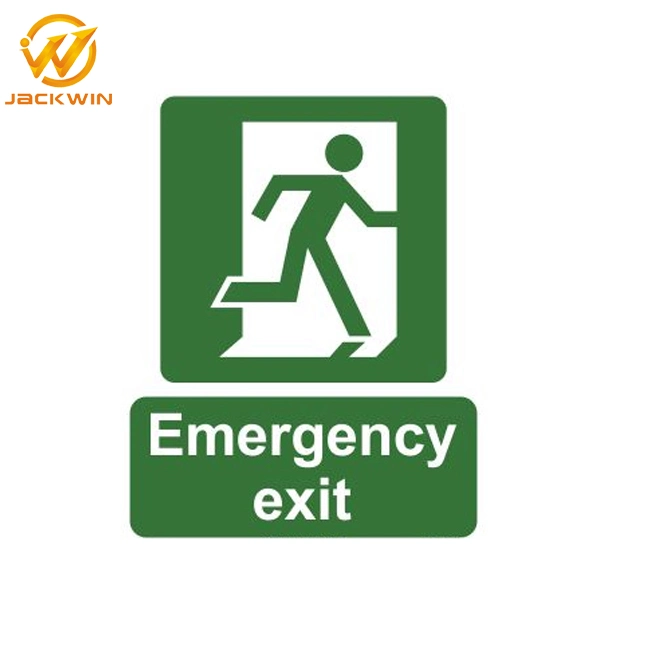 Plastic or Aluminum Customize Emergency Exit Fire Alarm Warning Sign