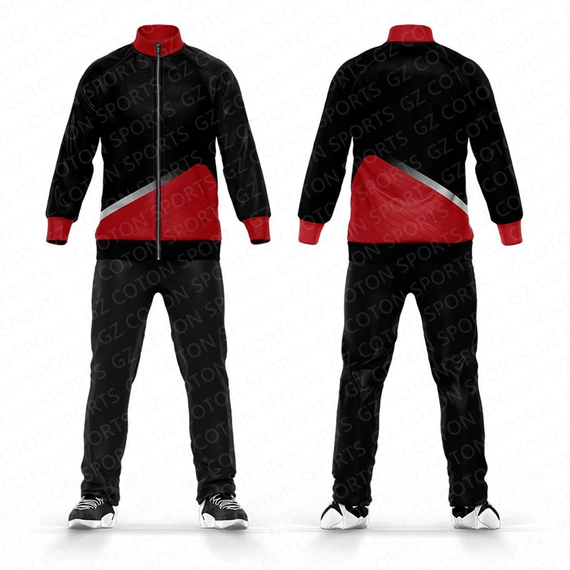 OEM Custom Team Sublimated Men's Sports Tracksuit 2 Piece Outfits Jogging Warm up Full Zip Adult Sweat Suits