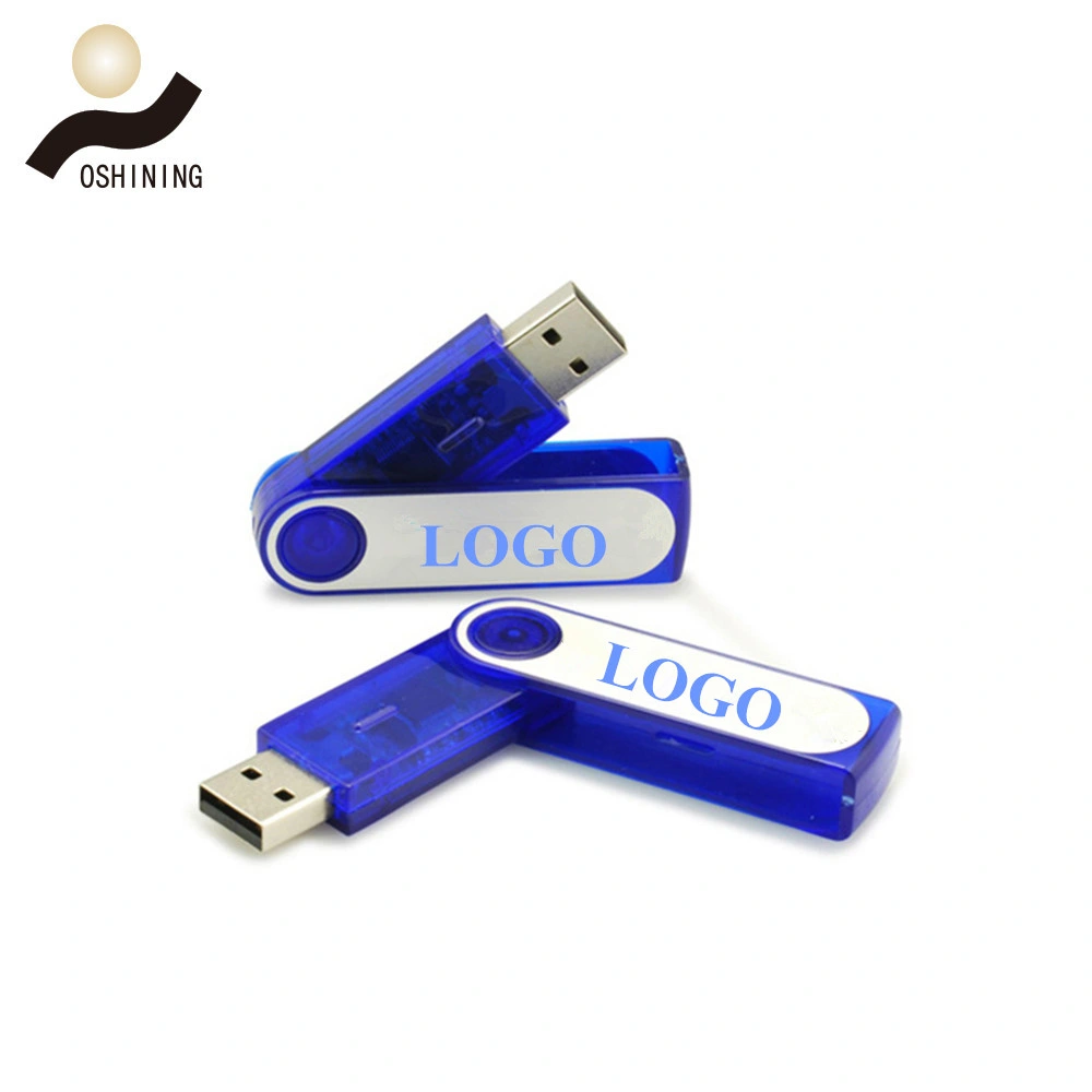 2016 Logotipo personalizado giratorios baratos de la unidad de memoria USB (USB-025)