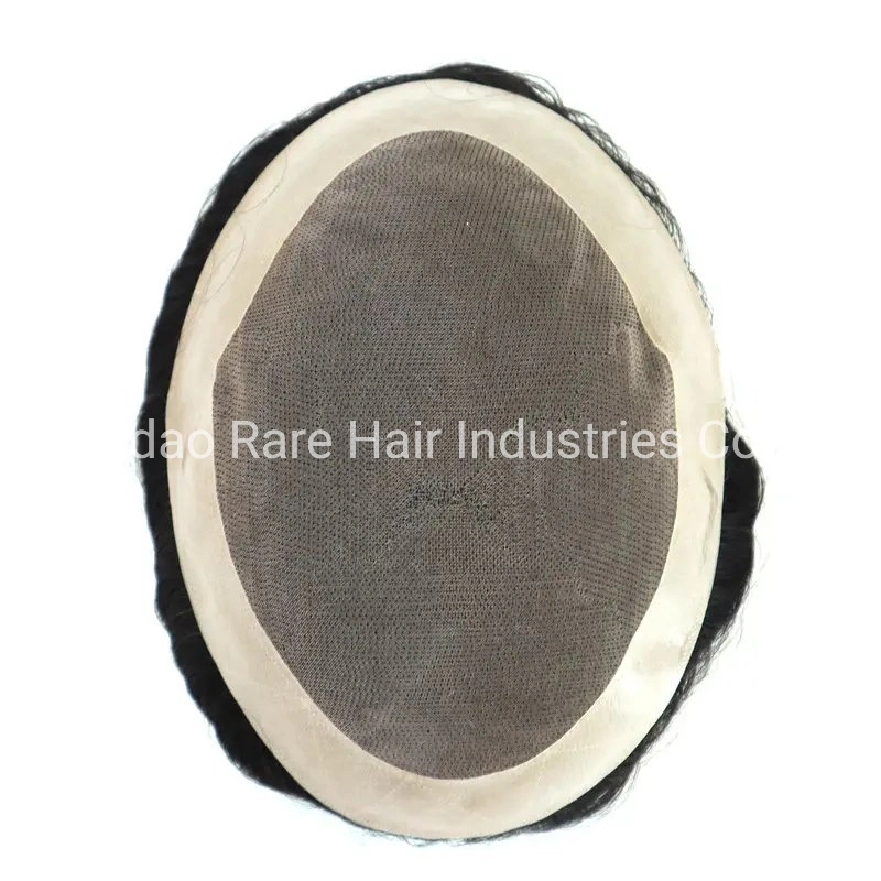 Fine Mono Top Hair Patch for Men Mono and PU Coat Npu Men Wig Toupee