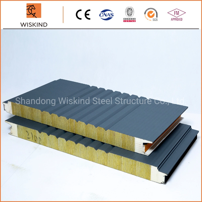 50mm/75mm/100mm/150mm/200mm/300mm EPS/PU/PIR/PUR/Polyurethane/Rock Wool Structural Insulated Sandwich Panel for Internal and External Wall