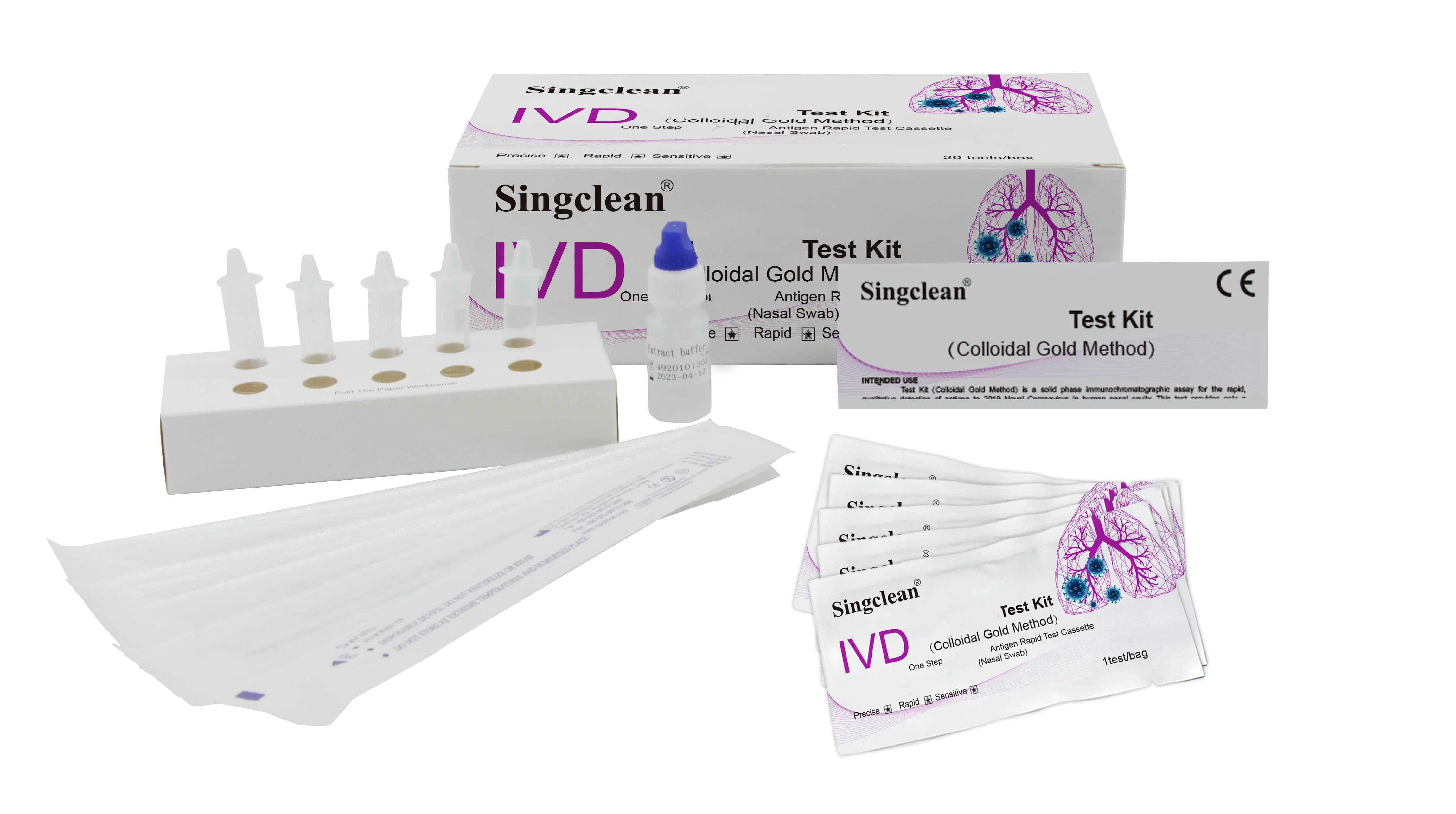 Singclean Rapid Multi-Specification Nasal Antigen Test Kit CE1434 Approved