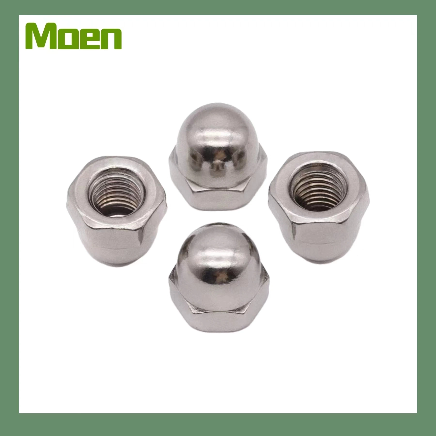 China Factory Custom Stainless Steel Zinc Plated Hex Domed Cap Nuts