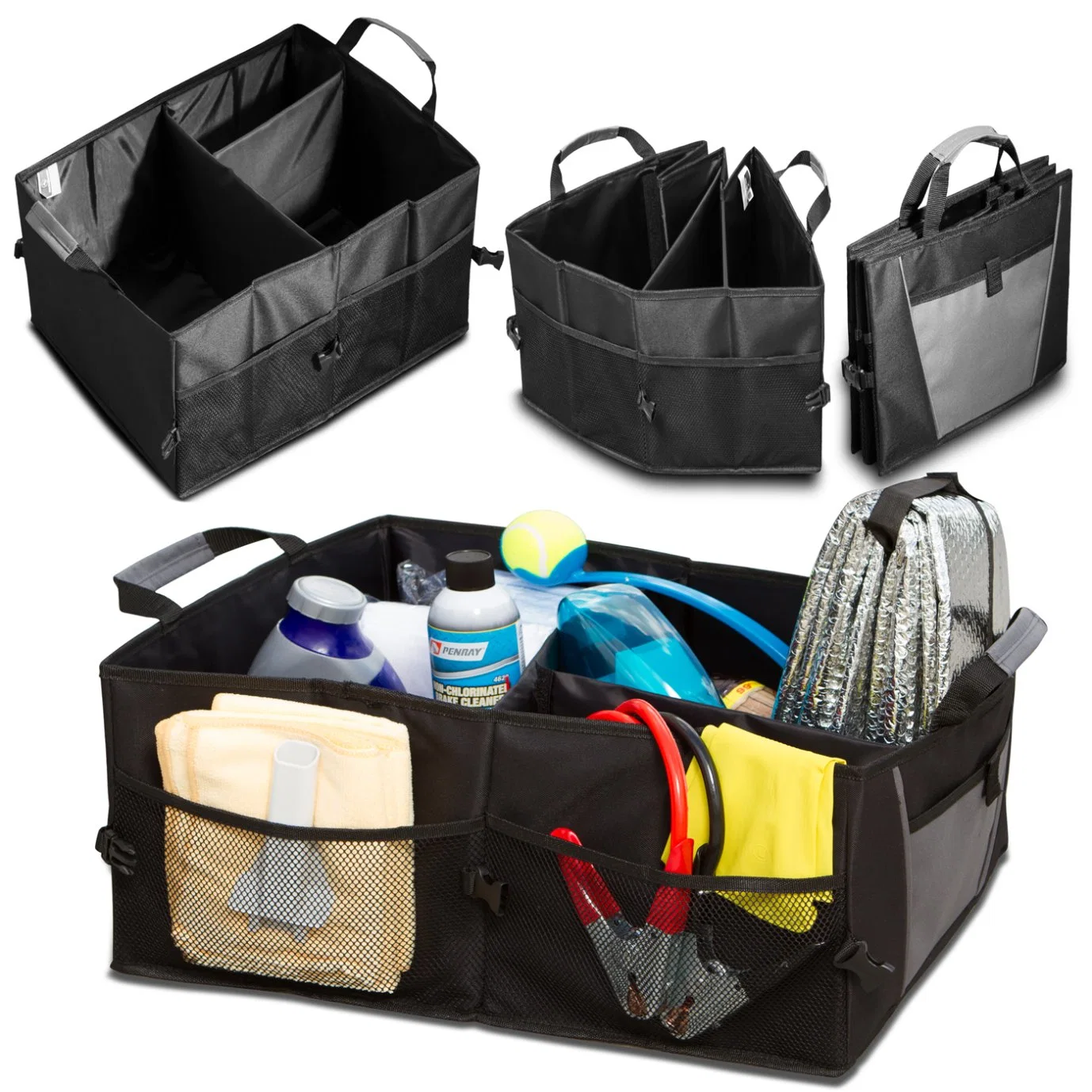 Heavy Duty Collapsible Storage Car Trunk Organizer