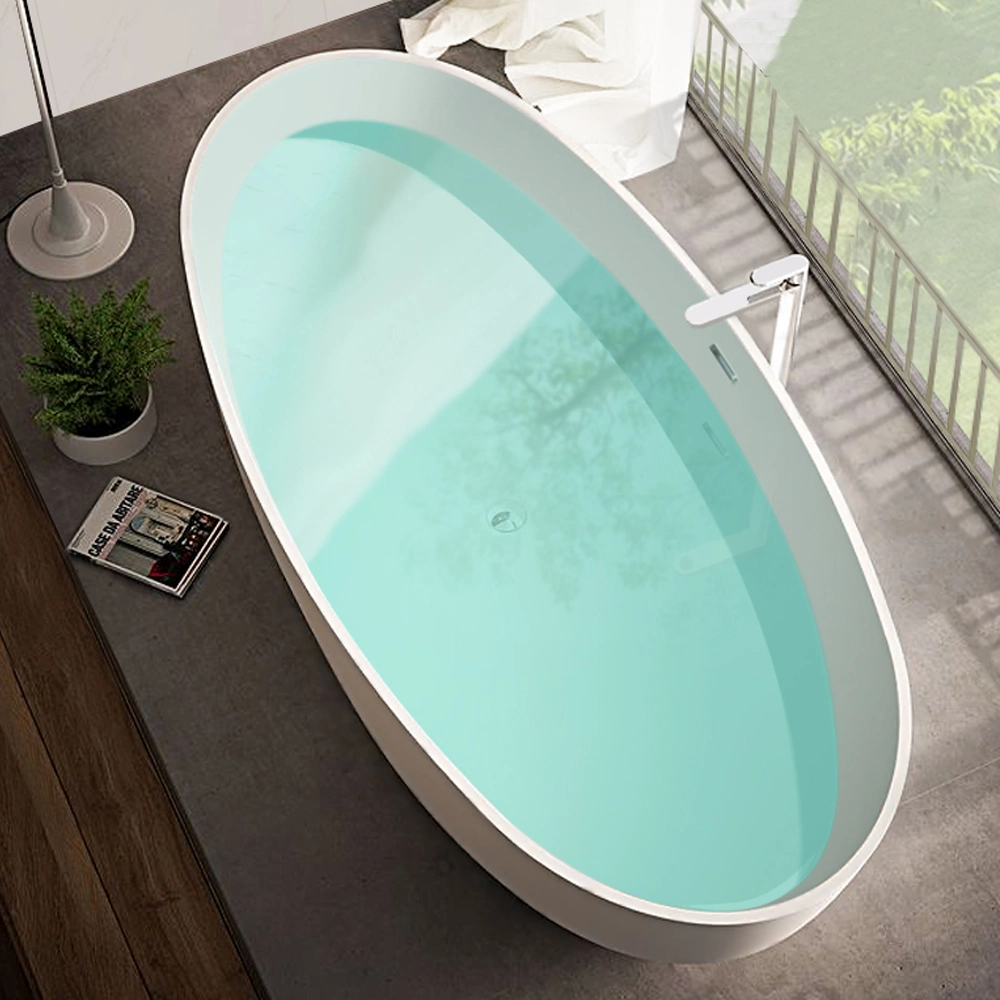 Bathroom Tub Oval Shaped Bathtub Acrylic Material Bath Tub