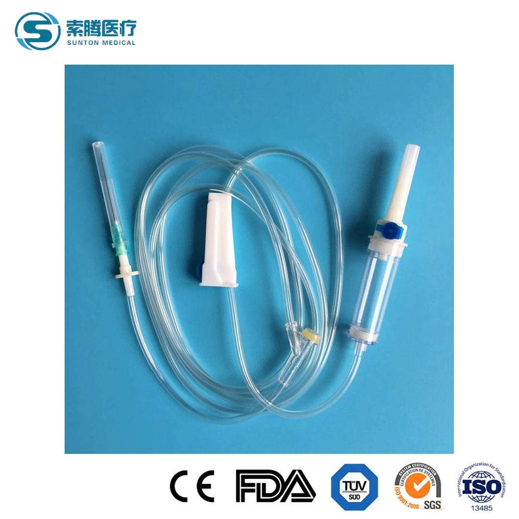 Sunton IV Set Polymed China Buret Typ Infusion Set Fabrik Medizinische sterile Blutentnahme-Messinstrument geflügelte Infusion Set mit Nadel Der Blutentnahme Des Schmetterlings