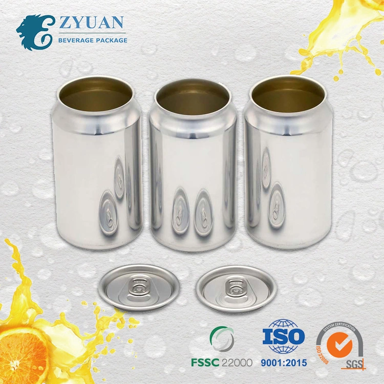 355ml 473ml Standard Hot Sale Easy Open Can Be Customized Coconut Water Seltzer Blank Empty Aluminum Soft Drink Can