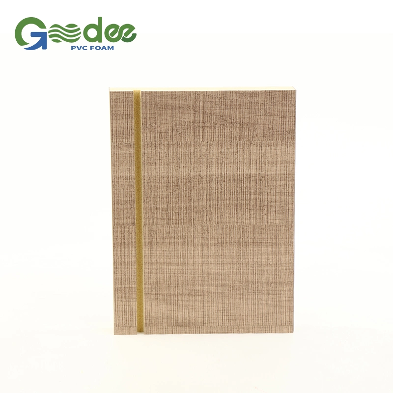 Laminated WPC Board for Wall Panel Ceiling Flooring Wood Grained WPC Board 15mm Brown Color