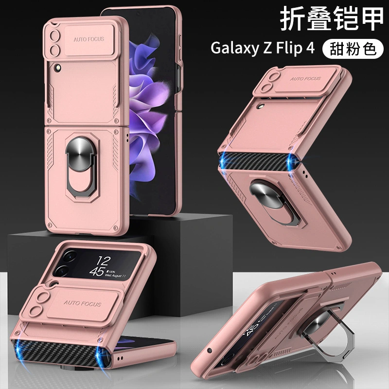 Pour Samsung Galaxy Z Flip 4 Anneau de support de porte-Armor Cas avec protection de la caméra