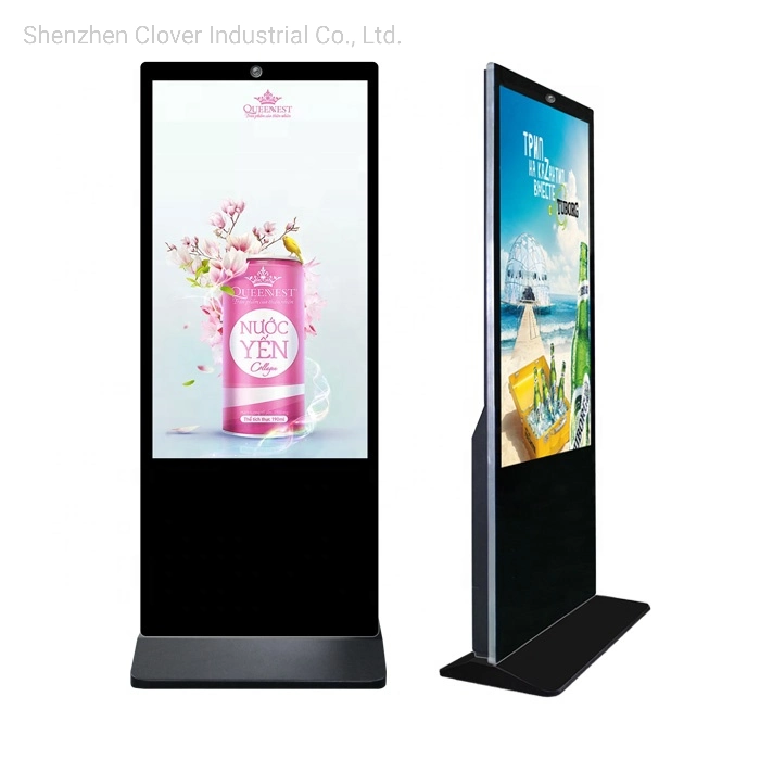 Standfläche für Innenräume 43 Zoll LCD-Werbedisplay Touch Interactive Bildschirme Anzeigenkiosk Eigenständige Digitale Werbemaschine