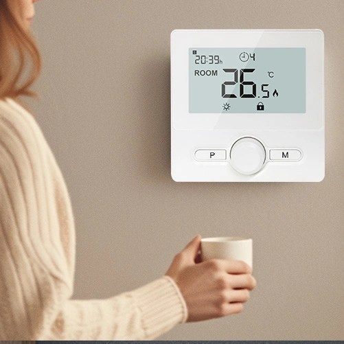 Programme Tuya Thermostat sans fil à bouton rotatif WiFi Maison intelligente Chauffage de chaudière