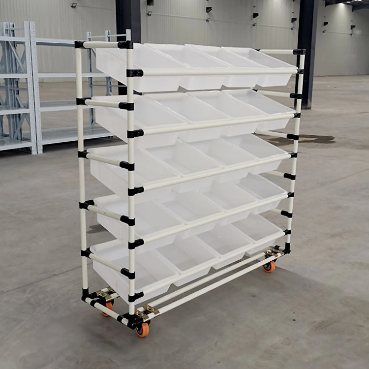 Lean Pipe Rack Turnover Box Turnover Basket Plastic Box Storage Rack Container