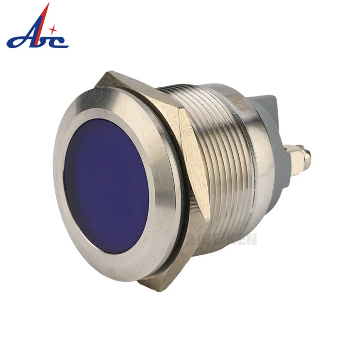 precio de fábrica de 25mm lámpara piloto de terminales de tornillo de metal resistente al agua IP67 Chivato LED indicador de 24 voltios
