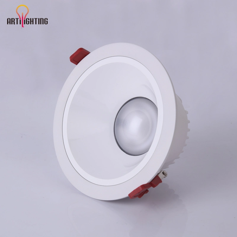 10W 15W 20W 30W 40W High Power LED Lighs Waterproof Recessed LED Dali Fire Rated IP65 Anti Glare Downlight LED Lighting for Outdoor Hotel Canopy Station