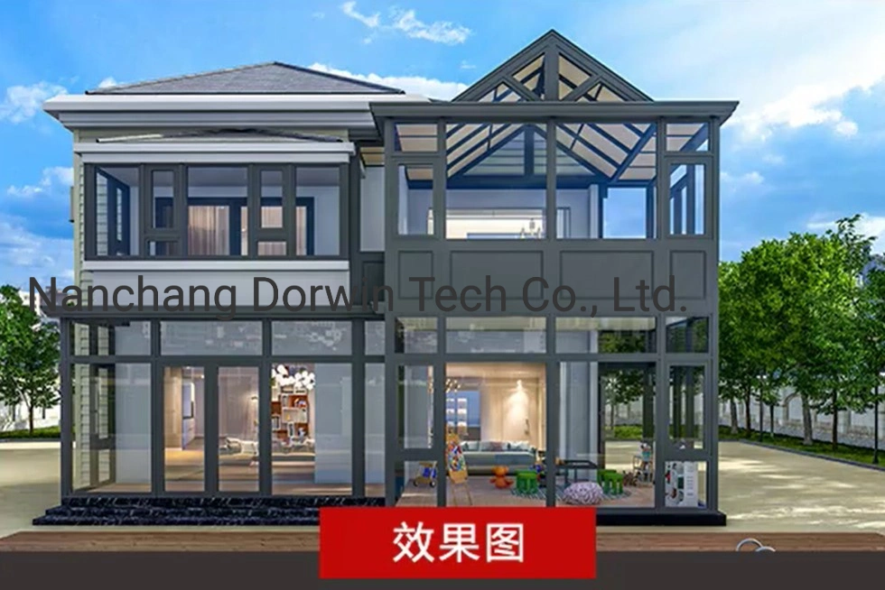 Wind Resistant Scale 15 Typhone 30 Years Projected Lifetime Double Floor Garden Living Villa Sunroom Glass Building