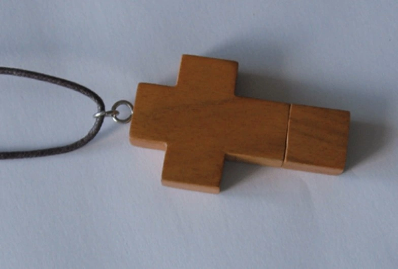 Wood Cross USB Flash Drive