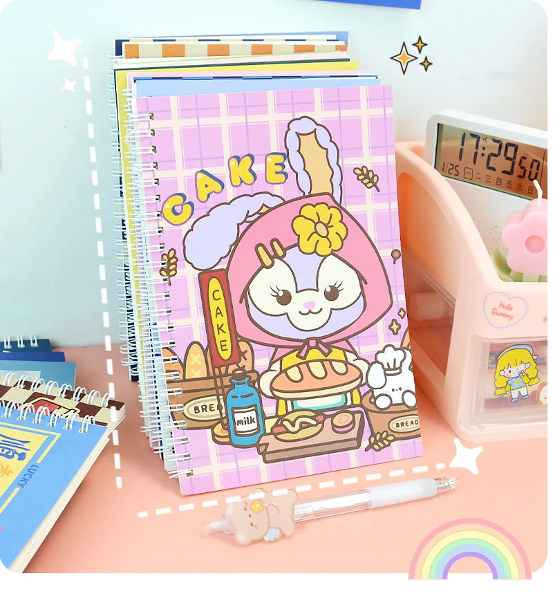 Factory Wholesale/Supplier Printing A5 Notebook Cartoon Coil Notebook Notepad Student Diary