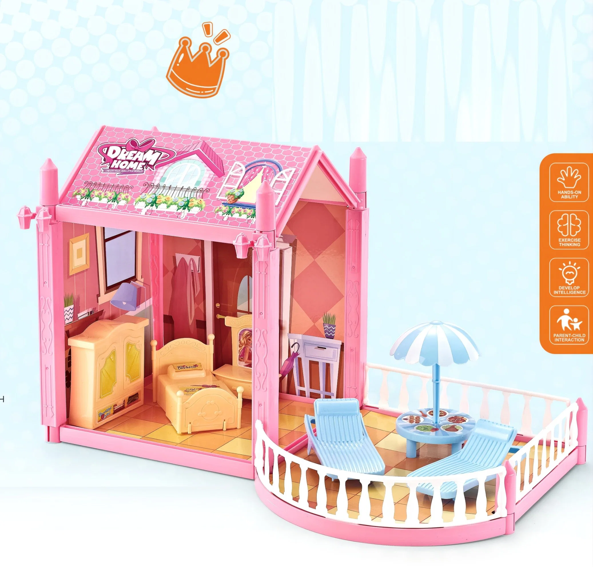 Wholesale/Supplier Children Educational Girl Toys Pretend Play Children&prime; S Toys Doll House Toy Building Blocks DIY House