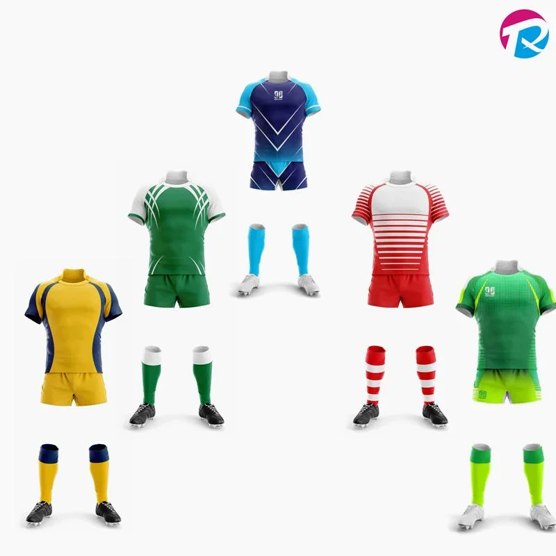 Fabrik Preis gute Qualität Großhandel Rugby T Shirt Sublimation Design Fidschi Springbok Rugby Trikot