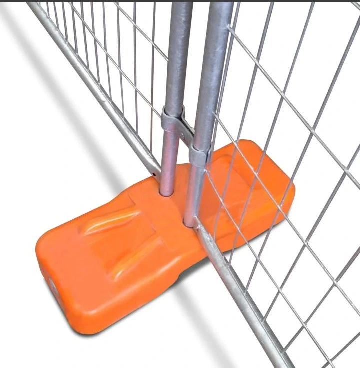 Temporary Fence Orange Plastic Foot H: 60mm, W: 220mm, D: 150mm