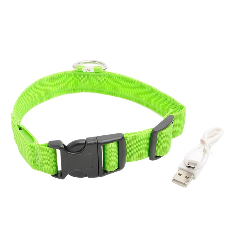 Nylon LED Pet Dog Collar Night Safety Flashing Cat Collar Pet Products